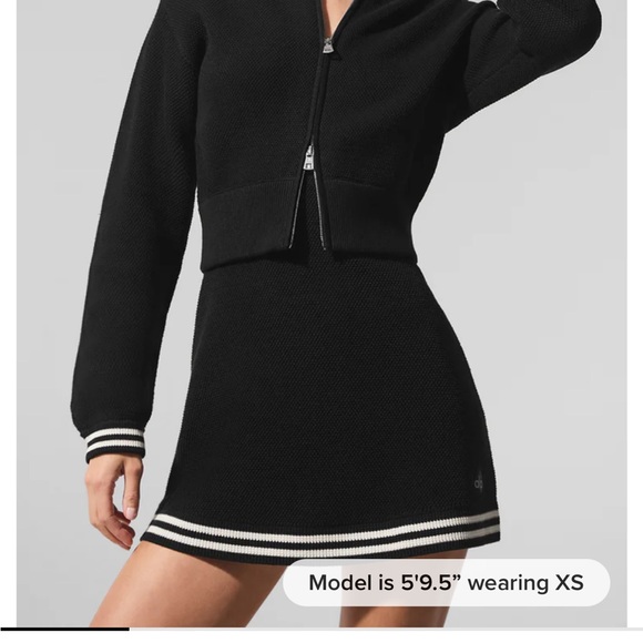 ALO Yoga Black Tennis Sweater - Picture 5 of 8